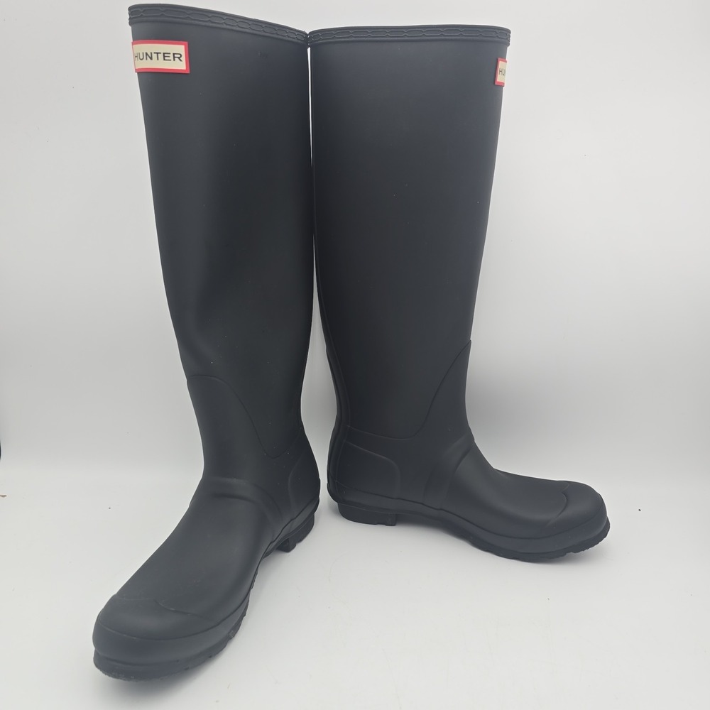 Hunter Original Tall Matte Black Rain Boots Size US 8 / EU 39 / UK 6 - Picture 3 of 13